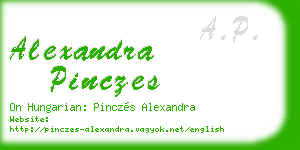 alexandra pinczes business card
