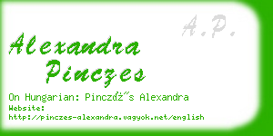 alexandra pinczes business card